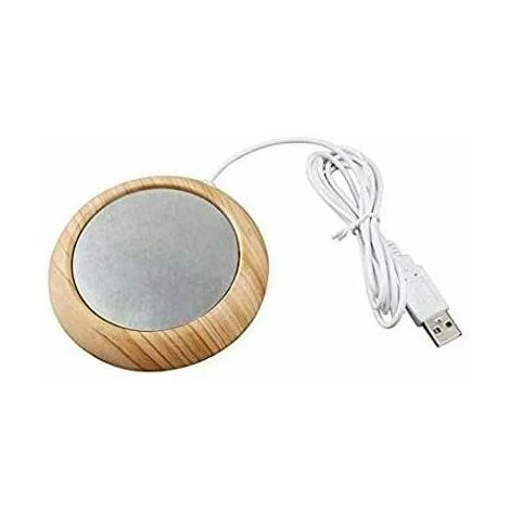 USB Coffee Mug Heater Coaster, Insulation For Desktop Drink And Tea Cup, Waterproof Glass Heater Panel For Office And Home (Light Wood Grain) 1 USB Coffee Mug Heater Coaster, Insulation For Desktop Drink And Tea Cup, Waterproof Glass Heater Panel For Office And Home (Light Wood Grain)