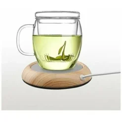 USB Coffee Mug Heater Coaster, Insulation For Desktop Drink And Tea Cup, Waterproof Glass Heater Panel For Office And Home (Light Wood Grain) 8 USB Coffee Mug Heater Coaster, Insulation For Desktop Drink And Tea Cup, Waterproof Glass Heater Panel For Office And Home (Light Wood Grain) -Kitchen Appliances Store 100159009 4