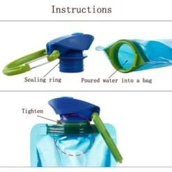 Pack 700ml Collapsible Water Bottle, Collapsible Reusable Water Bottle -Kitchen Appliances Store 100284365 4