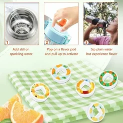 Air Up Water Bottle Flavor Pod Pack, Scented Airup Bottle Flavor Pods For Water Flavor, Safe Airtight Pod Pack With Fruit Flavor, 0 Sugar And Calories (E Grape Flavor) -Kitchen Appliances Store 100284520 4