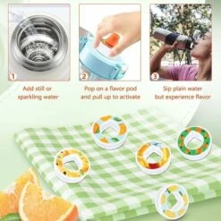 Air Up Water Bottle Flavor Pod Pack, Scented Airup Bottle Flavor Pods For Water Flavor, Safe Airtight Pod Pack With Fruit Flavor, 0 Sugar And Calories (F-Lemon Flavor) 8 Air Up Water Bottle Flavor Pod Pack, Scented Airup Bottle Flavor Pods For Water Flavor, Safe Airtight Pod Pack With Fruit Flavor, 0 Sugar And Calories (F-Lemon Flavor) -Kitchen Appliances Store 100284521 4