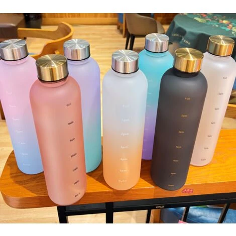 Water Bottle 1 Liter Frosted White Gold - Leak-proof, Suitable For Soft Drink Recall - Sports Water Bottle 3 Water Bottle 1 Liter Frosted White Gold - Leak-proof, Suitable For Soft Drink Recall - Sports Water Bottle - Image 3