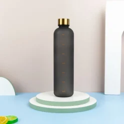 1 Liter Rich Black Water Bottle - Leak Proof Suitable For Soft Drinks BPA Free - Tritan Sports Bottle - BPA Free - Water Bottle For Sports, Outdoors, Gym And Office