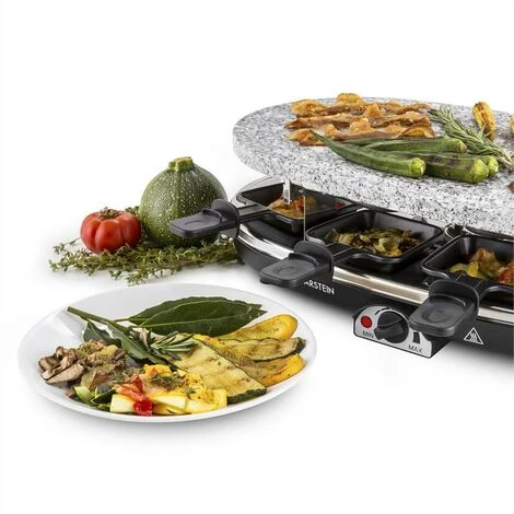 Klarstein Steaklette Raclette Grill 1500W Granite Natural Stone Plate 8 People 5 Klarstein Steaklette Raclette Grill 1500W Granite Natural Stone Plate 8 People - Image 5