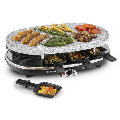 Klarstein All-U-Can-Grill Raclette 4-in-1 Pancakes Crêpes Stone Plate 8 People 2 Klarstein All-U-Can-Grill Raclette 4-in-1 Pancakes Crêpes Stone Plate 8 People - Image 2