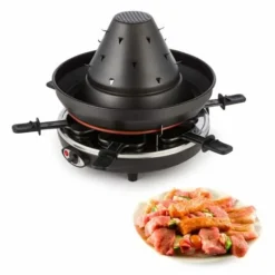 Klarstein Taste Volcano Tartar's Hat Grill Raclette Grill 1500 W 6 People Black