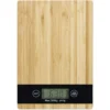 Relaxdays Bamboo Kitchen Scale, LCD Display, Touch, Tare Function, 5 Kg, Digital, WxD: 23 X 16 Cm, Brown