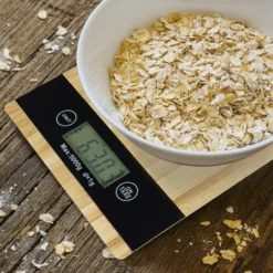 Relaxdays Bamboo Kitchen Scale, LCD Display, Touch, Tare Function, 5 Kg, Digital, WxD: 23 X 16 Cm, Brown 9 Relaxdays Bamboo Kitchen Scale, LCD Display, Touch, Tare Function, 5 Kg, Digital, WxD: 23 X 16 Cm, Brown -Kitchen Appliances Store 16121159 5
