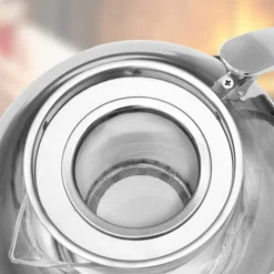 Deuba Glass Teapot Tea Maker 1.2 L With Removable Stainless Steel Tea Strainer Insert Infuser Loose Tea Leaf -Kitchen Appliances Store 17464119 3