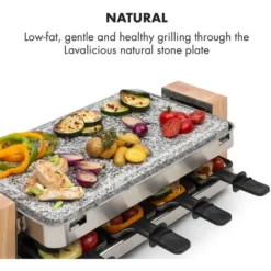 Klarstein Prime Rib Raclette Grill 8 Pers. 1500 W Natural Stone Plate Stainless Steel Wooden Feet 7 Klarstein Prime Rib Raclette Grill 8 Pers. 1500 W Natural Stone Plate Stainless Steel Wooden Feet -Kitchen Appliances Store 22969674 3