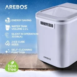 AREBOS Ice Cube Machine 2,2L Icemaker Ice Cube Maker Ice Machine 12kg/24h -Kitchen Appliances Store 28598149 3