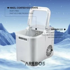 AREBOS Ice Cube Machine 2,2L Icemaker Ice Cube Maker Ice Machine 12kg/24h -Kitchen Appliances Store 28598149 4