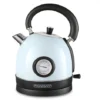 Monzana Electric Retro Kettle 1.8L Cordless Vintage 2200 W Boil Dry Protection Black Cream Blue Blue