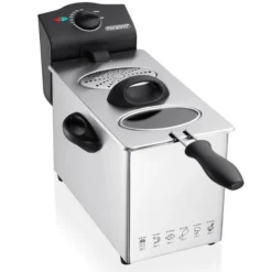 Deuba Deep Fryer 3 L Capacity 2000 W Power Stainless Steel Viewing Window Temperature Controller Kitchen Dishwasher-Safe