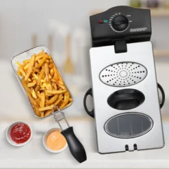 Deuba Deep Fryer 3 L Capacity 2000 W Power Stainless Steel Viewing Window Temperature Controller Kitchen Dishwasher-Safe -Kitchen Appliances Store 36812198 5