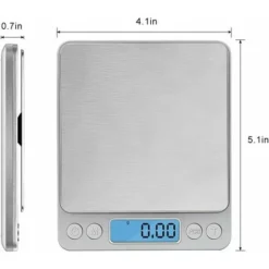 LITZEE Digital Kitchen Scales, Digital Kitchen Weighing Scales, Electronic Food Scale, Ultra Slim Design, LCD Display, Compact Storage, Easy Clean, Silver -Kitchen Appliances Store 42290588 4