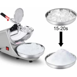 Electric Ice Crusher Snow Cone Maker Stainless Steel Shaved Ice Machine Home UK -Kitchen Appliances Store 44090173 5