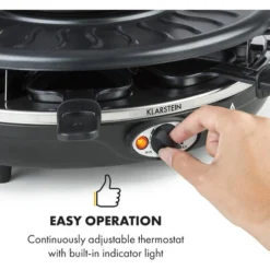 Klarstein Fonduelette Raclette And Fondue 1350W 1 Litre 38 Cm Ø For 8 Persons 8 Klarstein Fonduelette Raclette And Fondue 1350W 1 Litre 38 Cm Ø For 8 Persons -Kitchen Appliances Store 46461209 4