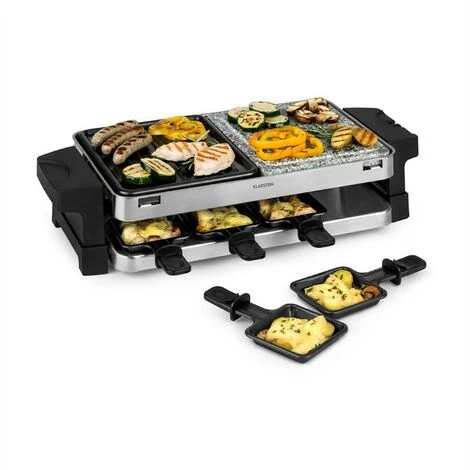 Klarstein Sirloin Raclette 1500W Aluminum / Stone 8 People LED 1 Klarstein Sirloin Raclette 1500W Aluminum / Stone 8 People LED