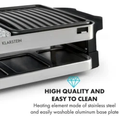 Klarstein Sirloin Raclette 1500W Aluminum / Stone 8 People LED 7 Klarstein Sirloin Raclette 1500W Aluminum / Stone 8 People LED -Kitchen Appliances Store 46461213 3