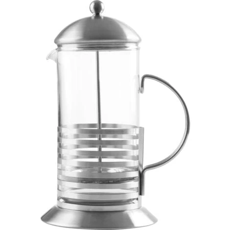 Premier Housewares Premium Glass Beaker Hot Drinks Cafetiere For Daily Use Silver Contemporary Design Press Cafetieres Uniform Wall Thickness Plunger Coffee Carafe W10 X D10 X H16cm 1 Premier Housewares Premium Glass Beaker Hot Drinks Cafetiere For Daily Use Silver Contemporary Design Press Cafetieres Uniform Wall Thickness Plunger Coffee Carafe W10 X D10 X H16cm