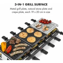 Klarstein Fonduelette XL, 3-in-1 Raclette Grill & Fondue, Natural Stone, 1650W, 12 People 7 Klarstein Fonduelette XL, 3-in-1 Raclette Grill & Fondue, Natural Stone, 1650W, 12 People -Kitchen Appliances Store 47928897 3