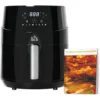 HOMCOM Air Fryer 1500W 4.5L With Digital Display Timer For Low Fat Cooking