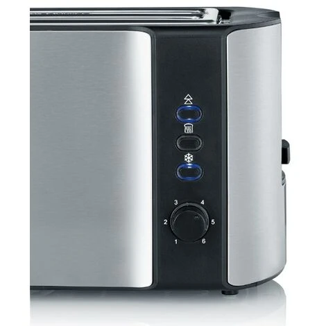 Severin AT2590 4 Slice Long Slot Stainless Steel Toaster 1400W 4 Severin AT2590 4 Slice Long Slot Stainless Steel Toaster 1400W - Image 4
