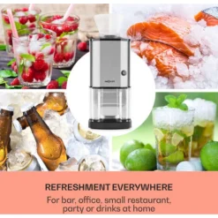 Oneconcept Icebreaker Ice Crusher 15kg / H 3.5 Litre Ice Bucket Stainless Steel -Kitchen Appliances Store 53192691 3