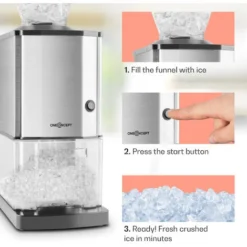 Oneconcept Icebreaker Ice Crusher 15kg / H 3.5 Litre Ice Bucket Stainless Steel -Kitchen Appliances Store 53192691 4