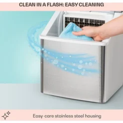 Klarstein Clearcube Ice Cube Machine Clear Ice 13kg / 24h Stainless Steel Black -Kitchen Appliances Store 53487522 5