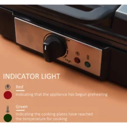 HOMCOM 4 Slice Waffle Maker W/ Deep Cooking Plate Adjustable Temperature1200W 9 HOMCOM 4 Slice Waffle Maker W/ Deep Cooking Plate Adjustable Temperature1200W -Kitchen Appliances Store 54027490 5