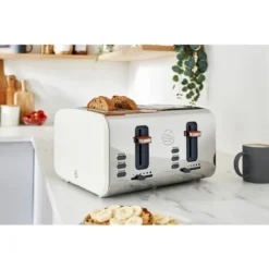 Swan 4 Slice Nordic White Toaster -Kitchen Appliances Store 54674031 3