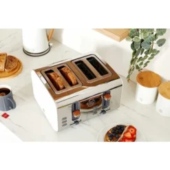 Swan 4 Slice Nordic White Toaster -Kitchen Appliances Store 54674031 5