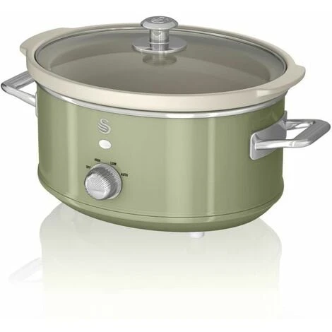 Swan 3.5L Slow Cooker Retro Green 2 Swan 3.5L Slow Cooker Retro Green - Image 2
