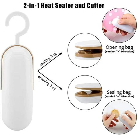 MUFF Mini Bag Sealer, Portable Sealer For Plastic Food Storage Bags (battery Not Included)Grey 2 MUFF Mini Bag Sealer, Portable Sealer For Plastic Food Storage Bags (battery Not Included)Grey - Image 2