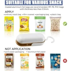 MUFF Mini Bag Sealer, Portable Sealer For Plastic Food Storage Bags (battery Not Included)Grey 7 MUFF Mini Bag Sealer, Portable Sealer For Plastic Food Storage Bags (battery Not Included)Grey -Kitchen Appliances Store 54686150 3