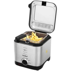 VonShef Deep Fat Fryer- Stainless Steel 1.5L Fryer With Easy To Use Adjustable Temperature Control, Indicator Lights, Observation Window, Non-Stick Removable Basket For Easy Clean & Non-Slip Feet -Kitchen Appliances Store 54924524 3
