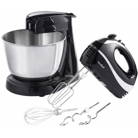 VonShef 2 In 1 Twin Hand And Stand Mixer 300W With Detachable Mixing Function, Non Slip Feet, 5 Speeds, Eject & Turbo Button - Includes 3.5L Capacity Bowl, 2X Beaters, 2X Dough Hooks & Balloon Whisk 3 VonShef 2 In 1 Twin Hand And Stand Mixer 300W With Detachable Mixing Function, Non Slip Feet, 5 Speeds, Eject & Turbo Button - Includes 3.5L Capacity Bowl, 2X Beaters, 2X Dough Hooks & Balloon Whisk - Image 3