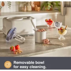 VonShef Ice Cream & Gelato Maker - For Sweet Treats Like Ice Cream, Gelato, Sorbet & Frozen Yoghurt - 1L Electric Dessert Machine 100W With 1 Hour Fast Operation - Easy Clean Removable Bowl & Recipes -Kitchen Appliances Store 54924578 4