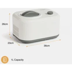 VonShef Ice Cream & Gelato Maker - For Sweet Treats Like Ice Cream, Gelato, Sorbet & Frozen Yoghurt - 1L Electric Dessert Machine 100W With 1 Hour Fast Operation - Easy Clean Removable Bowl & Recipes -Kitchen Appliances Store 54924578 5