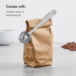 VonShef Cafetiere Stainless Steel - 6 Cup/800ml Double Walled Satin Brushed Coffee Filter With Coffee Measuring Spoon And Bag Sealing Clip -Kitchen Appliances Store 54924629 5