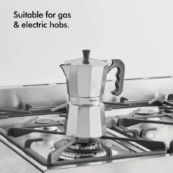 VonShef 6 Cup/300ml Italian Espresso Coffee Maker Moka Stove Top Macchinetta Includes A Replacement Gasket And Filter -Kitchen Appliances Store 54924887 3