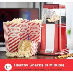 VonShef Retro Popcorn Maker – Vintage Style, Red 1200W Electric Popcorn Machine With Hot Air Circulation - For Fat-Free And Healthy Snacking - Perfect For Home Cinema (6 Popcorn Boxes Included) 8 VonShef Retro Popcorn Maker – Vintage Style, Red 1200W Electric Popcorn Machine With Hot Air Circulation - For Fat-Free And Healthy Snacking - Perfect For Home Cinema (6 Popcorn Boxes Included) -Kitchen Appliances Store 54925307 4