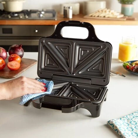 VonShef 2 Slice Sandwich Toaster & Toastie Maker Electric - Portable Compact Panini Press & Grill 700W - Easy Clean Non-Stick Deep Fill Plates For Toasties, Indicator Light & Auto Temperature Control 4 VonShef 2 Slice Sandwich Toaster & Toastie Maker Electric - Portable Compact Panini Press & Grill 700W - Easy Clean Non-Stick Deep Fill Plates For Toasties, Indicator Light & Auto Temperature Control - Image 4