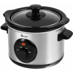 Swan 1.5 Litre Stainless Steel Slow Cooker -Kitchen Appliances Store 55564433 5