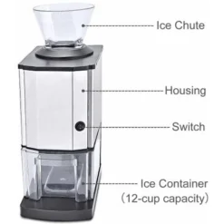 12kg/h Ice Crusher Stainless Steel With Attachable Funnel Electric -Kitchen Appliances Store 57275096 3