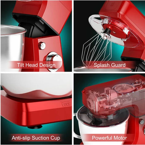 3 In 1 Electric Food Stand Mixer 6 Adjustable Speed Kitchen Beater Meat Grinder 2 3 In 1 Electric Food Stand Mixer 6 Adjustable Speed Kitchen Beater Meat Grinder - Image 2