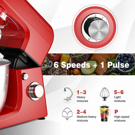 3 In 1 Electric Food Stand Mixer 6 Adjustable Speed Kitchen Beater Meat Grinder 4 3 In 1 Electric Food Stand Mixer 6 Adjustable Speed Kitchen Beater Meat Grinder - Image 4