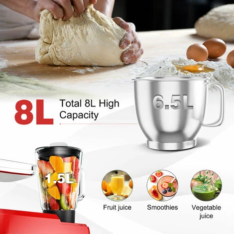 3 In 1 Electric Food Stand Mixer 6 Adjustable Speed Kitchen Beater Meat Grinder 5 3 In 1 Electric Food Stand Mixer 6 Adjustable Speed Kitchen Beater Meat Grinder - Image 5